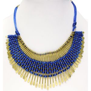 Blue threads Stringing together Golden Color Oars